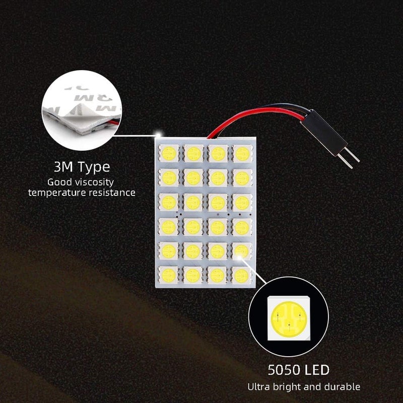 Grandview 10-Pack 5050 24SMD LED Panel Dome Light for Auto Car Interior - Image 5