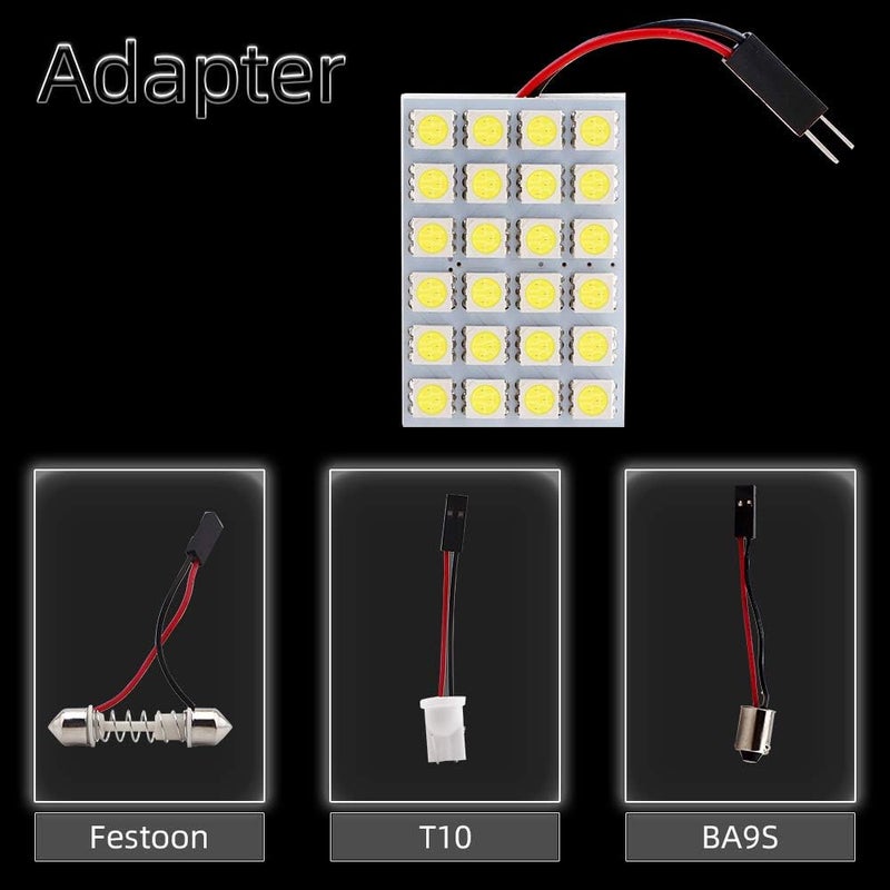 Grandview 10-Pack 5050 24SMD LED Panel Dome Light for Auto Car Interior - Image 2