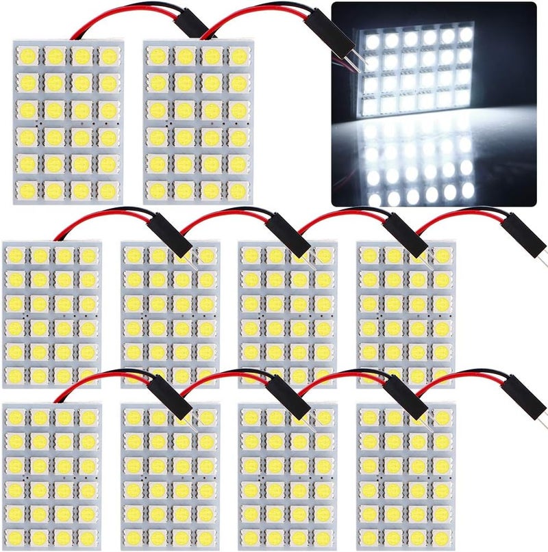 Grandview 10-Pack 5050 24SMD LED Panel Dome Light for Auto Car Interior - Image 1