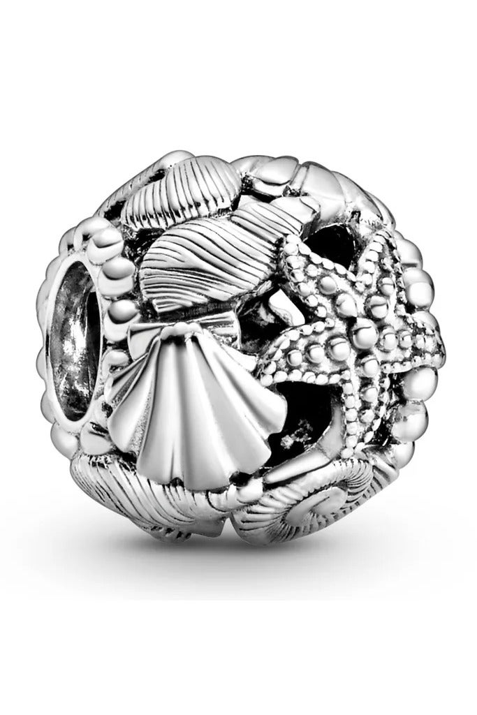 PANDORA Shell And Starfish Sterling Silver Charm - Image 1