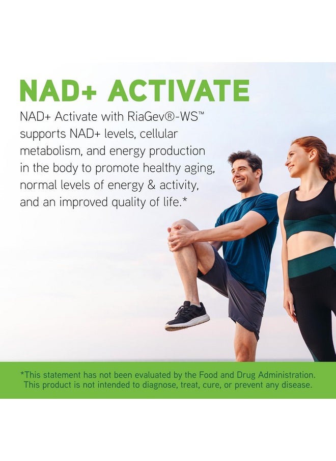 Davinci - DAVINCI Labs NAD+ Activate - NAD Supplement with Vitamin C & Niacin - Helps Support Brain Health, Cellular Energy & More* - Vegetarian, Gluten-Free & Soy-Free - 30 Capsules - Image 1