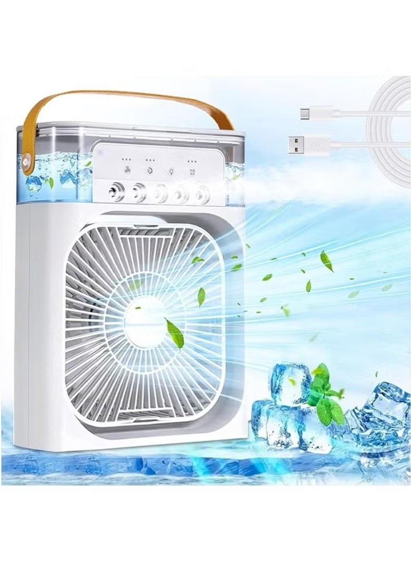 LC USB Cooler Fan, Portable Table Fan, Cooling Fan, Water Air Conditioner Fan with 3 Wind Speed Water Tank for Room, Multi Colour  - Image 1