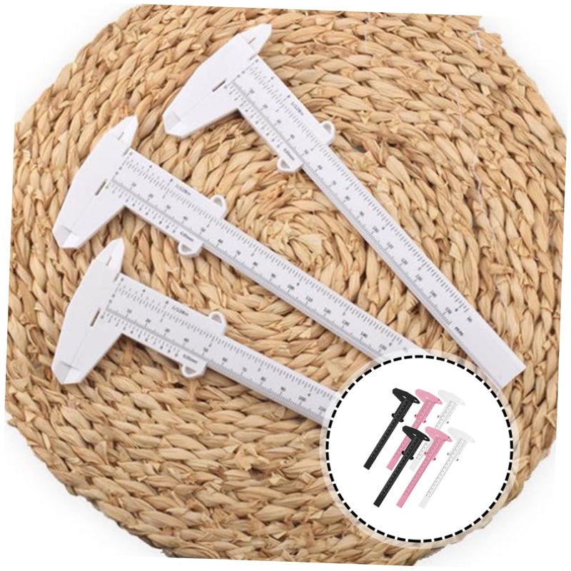 مسطرة قياس الحاجب الأبيض مجموعة من 6 قطع، فرجار محمول مع مشبك مخلب لأدوات الماكياج الدقيقة وأدوات الوشم الاحترافية - Image 5