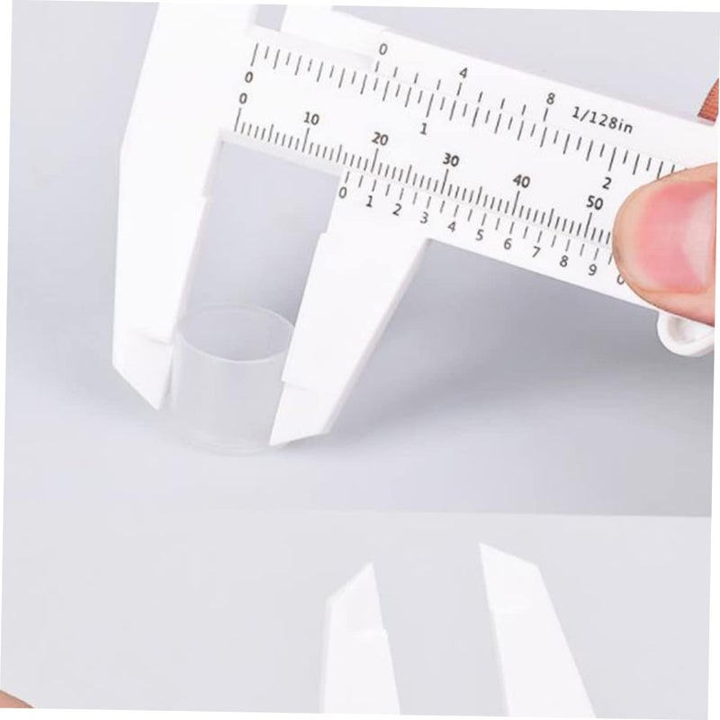مسطرة قياس الحاجب الأبيض مجموعة من 6 قطع، فرجار محمول مع مشبك مخلب لأدوات الماكياج الدقيقة وأدوات الوشم الاحترافية - Image 4