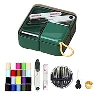 Gemsy Sewing Kit Box Multipurpose Tailoring Tools Combo with Accessories Scissors Thread Needles Measuring Tape Sui Dhaga Portable Stitching Items Box for Home Ladies All in 1 Travel DIY - Image 2