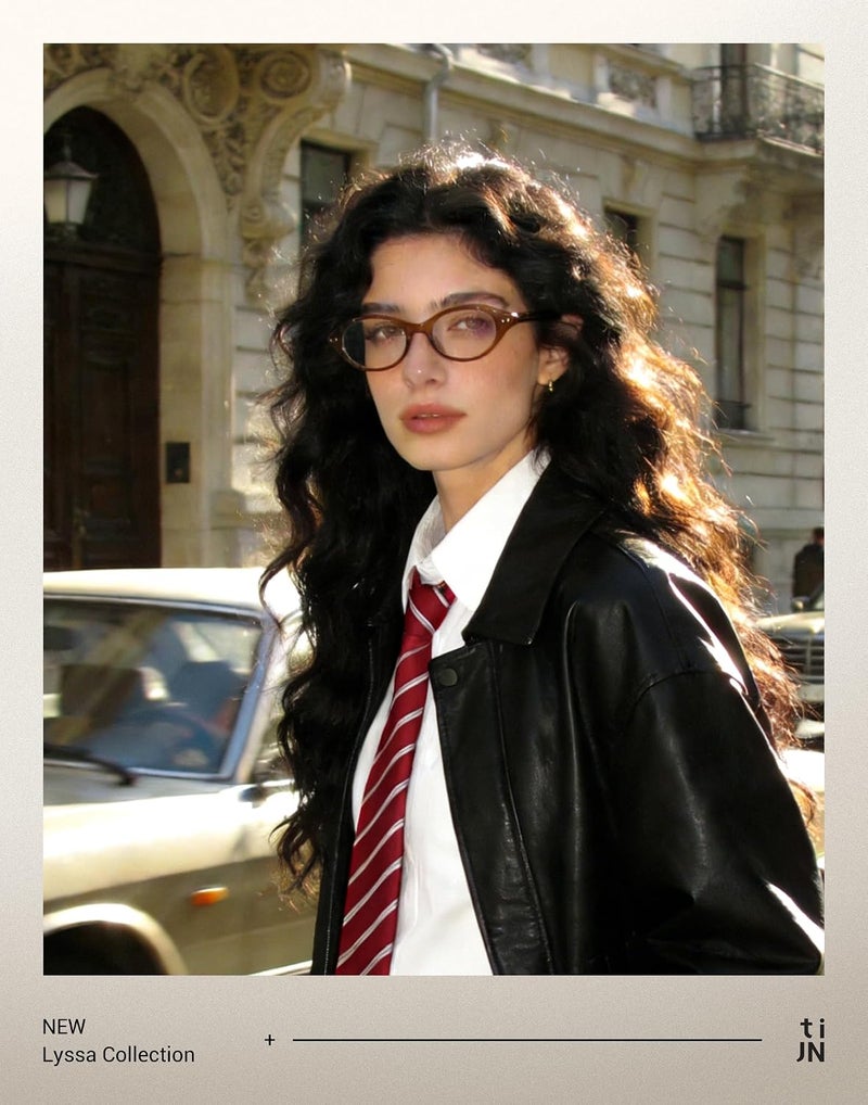TIJN Diverse requirement fit Retro Cat Eye Blue Light Blocking Glasses for Women Men,Bluelight Glasses for Computer/Screen,Crystal Brown Worldwide simple practical design - Image 2