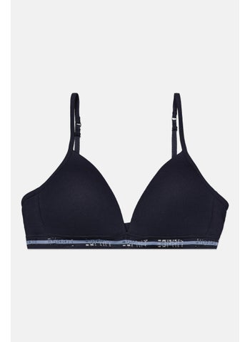 Women Ribbed Lightly Padded Triangle Bra, Navy Blue - pzsku/Z6FBC6EC4BF77A640B56FZ/45/_/1727792347/61d1322d-0e28-4ada-bef9-e519e45b0f84