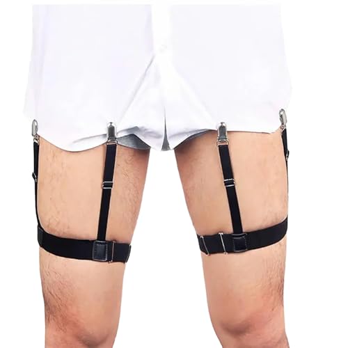 Aadikart Shirt Tucker/Suspender For Men & Boys, Adjustable Elastic Shirt Stay/Garters with Locking Non-Slip Clips holder Securing Shirt Position (Garter) - Image 2