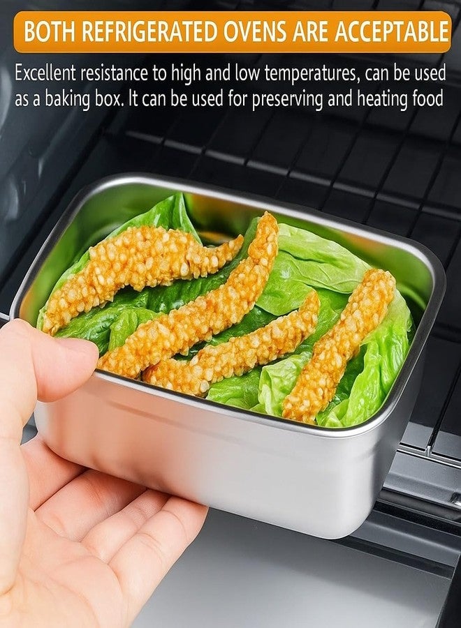 VINSU Stainless Steel Reusable Food Storage Containers – Airtight, Leakproof, Rust-Resistant Lunch Boxes for Salads, Snacks, Curries, Rice & More – Ideal for Office, School & Travel (1 Litre) - Image 4