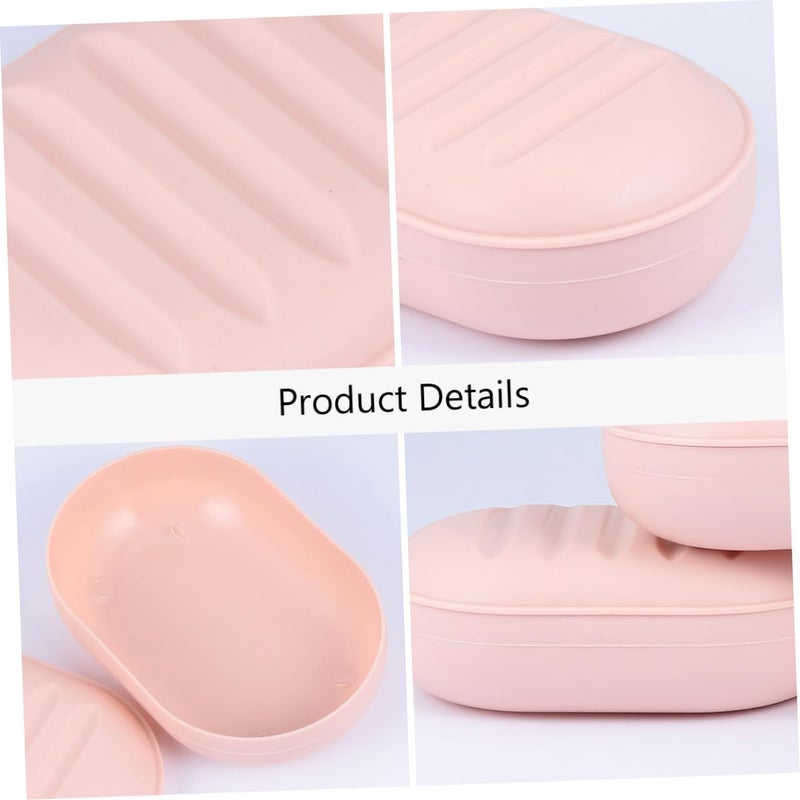 Leakproof Plastic Soap Dish With Lid For Travel Bathroom 8 Pack - Image 4