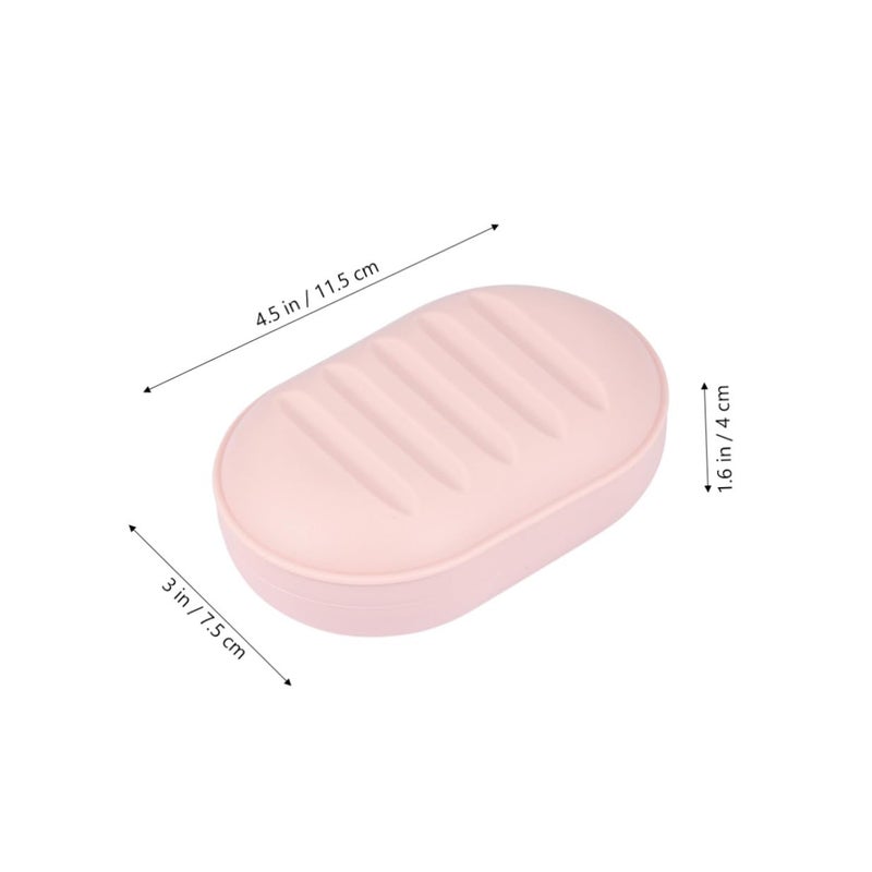 Leakproof Plastic Soap Dish With Lid For Travel Bathroom 8 Pack - Image 3