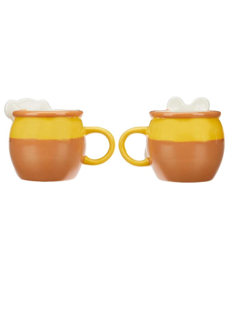 Couple Pair Mug Featuring Winnie The Pooh Cartoon Character Ceramic Mug Coffee Cup Mug For Couple Student Friends 475ml - Image 3