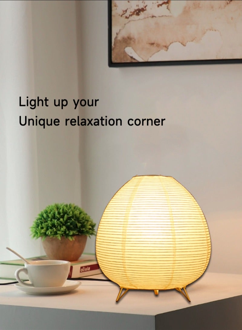 Sharpdo Nordic Creative Lantern Table Lamp with Xuan paper lampshade White 21x23cm - Image 2