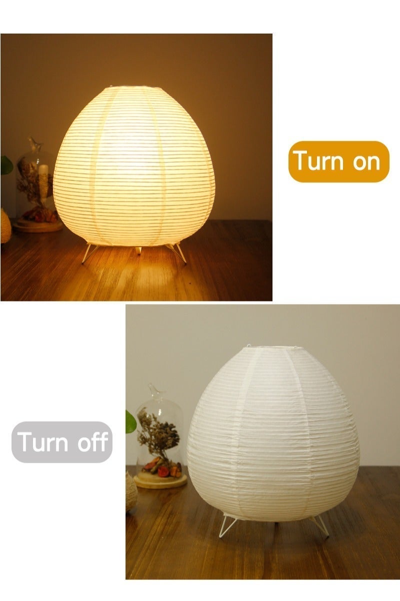 Sharpdo Nordic Creative Lantern Table Lamp with Xuan paper lampshade White 21x23cm - Image 3