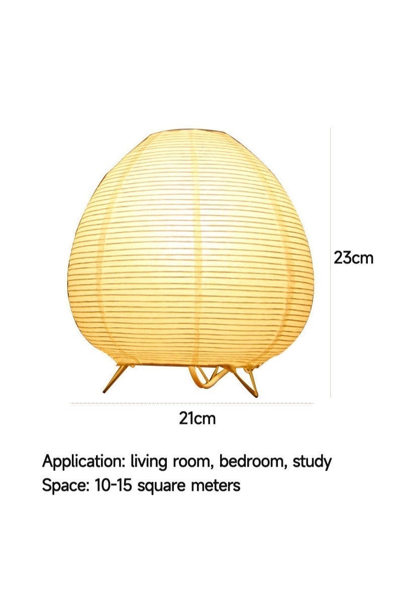 Sharpdo Nordic Creative Lantern Table Lamp with Xuan paper lampshade White 21x23cm - Image 5