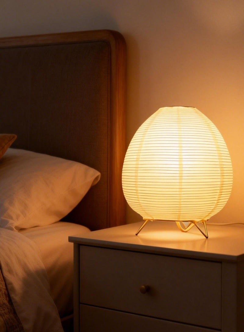 Sharpdo Nordic Creative Lantern Table Lamp with Xuan paper lampshade White 21x23cm - Image 1