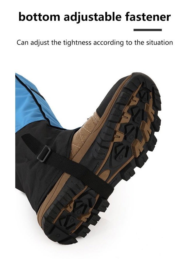 Wind Tour Winter Snow Gaiters for Hiking - Waterproof Ankle Covers for Snow Trekking, Skiing - Universal Fit Men Women (Black) - Image 5