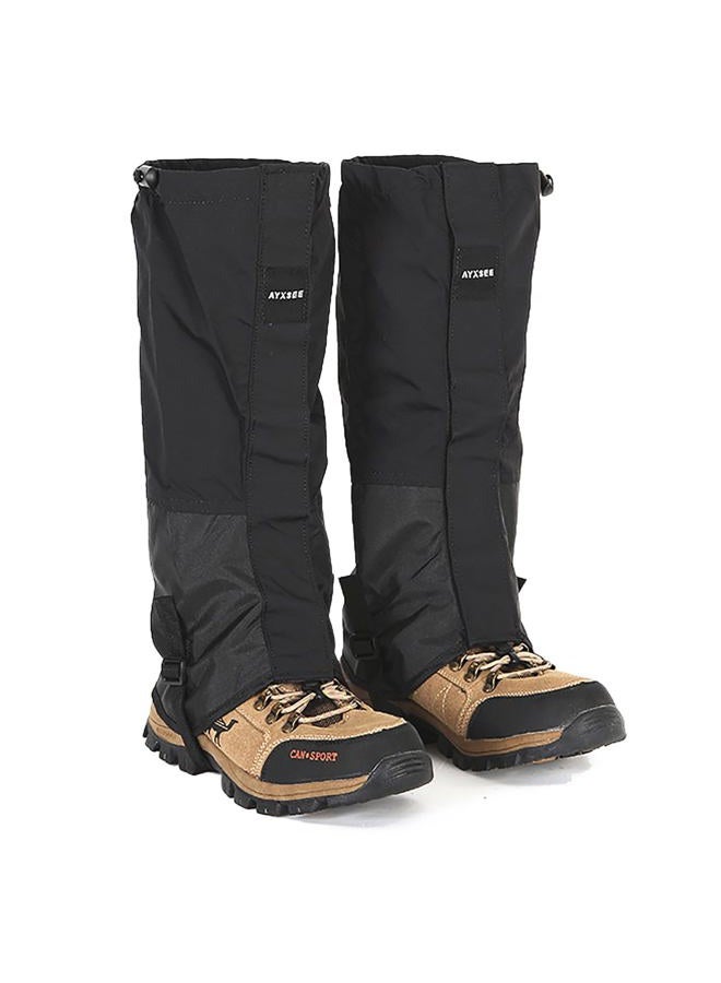 Wind Tour Winter Snow Gaiters for Hiking - Waterproof Ankle Covers for Snow Trekking, Skiing - Universal Fit Men Women (Black) - Image 1