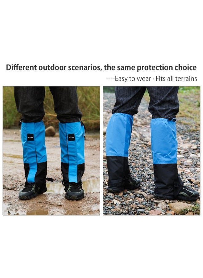 Wind Tour Winter Snow Gaiters for Hiking - Waterproof Ankle Covers for Snow Trekking, Skiing - Universal Fit Men Women (Black) - Image 3