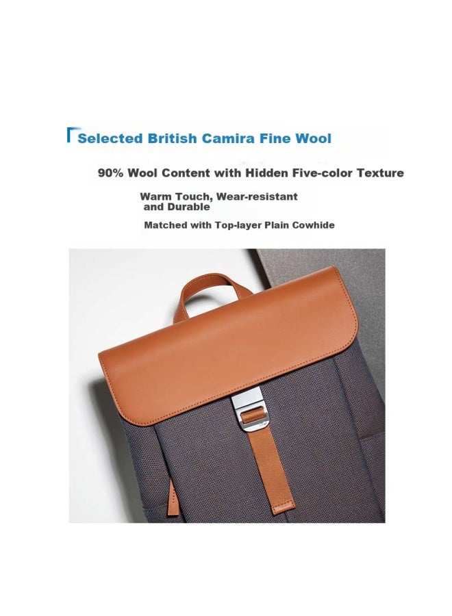 Ito Porcini Backpack Series, Business Travel Fashion Laptop Bag For Women, Double Shoulder Bag In Crimson, 16l - Image 2