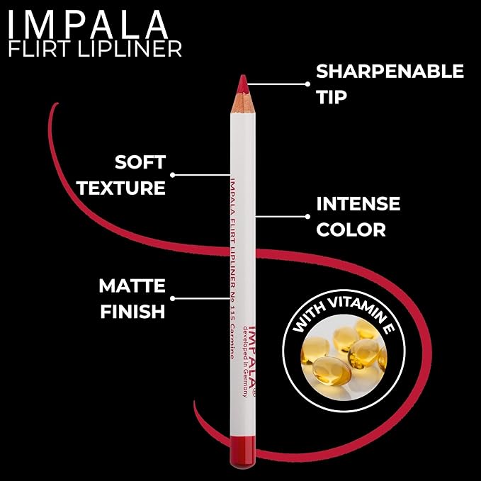 IMPALA Lip Liner Color 114 Hot Pink LongLasting Waterproof Creamy Lip Liner Lip Plumping Effect LongLasting Matte Lipstick Professional Makeup - Image 2