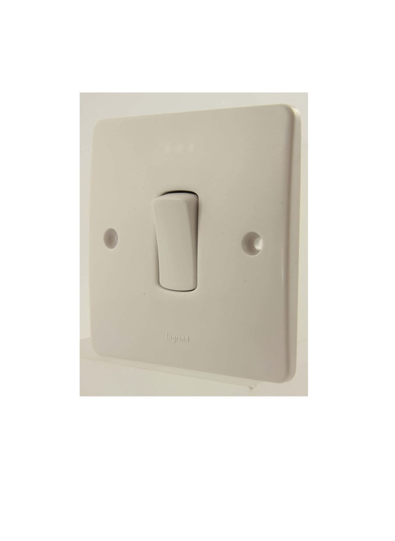 Legrand Legrand Synergy Single Pole 1Gnang 2 Way Plate Switch 10A 250V - 730001 (White)  - Image 2