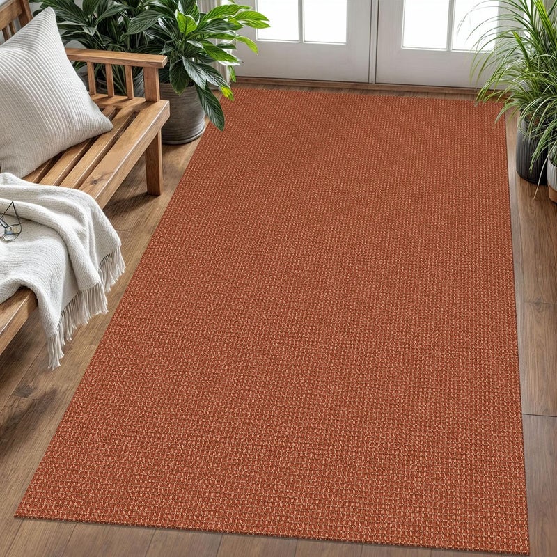 KOZYFLY كوزيفلاي سجادات حديثة ذات تصميم مجرد، مقاس 2.6x20 قدم، قابلة للغسيل، باللون الرمادي-الأزرق، مناسبة للممرات، المطبخ، وغرفة النوم. - Image 1
