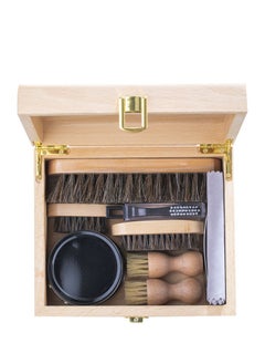 Generic Wool Shoe Brush Set Beech Shine Shoes Maintenance and Care Set Shoe Polish Polish  - Image 1