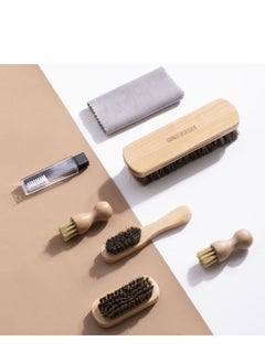 Generic Wool Shoe Brush Set Beech Shine Shoes Maintenance and Care Set Shoe Polish Polish  - Image 3