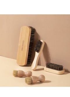 Generic Wool Shoe Brush Set Beech Shine Shoes Maintenance and Care Set Shoe Polish Polish  - Image 4