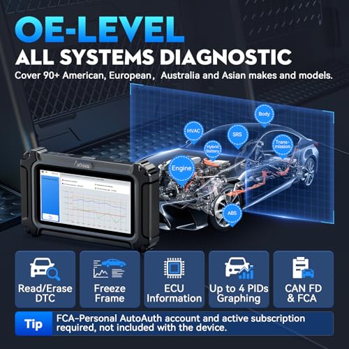 XTOOL D6S OBD2 Scanner Diagnostic Tool, 2026 Car Scanner with 30 Resets, All System Scan Tool with FCA & CAN FD, ABS Bleed, Gearbox Match, Crank Sensor Relearn, Lifetime Update, Upgraded of D5S - Image 5