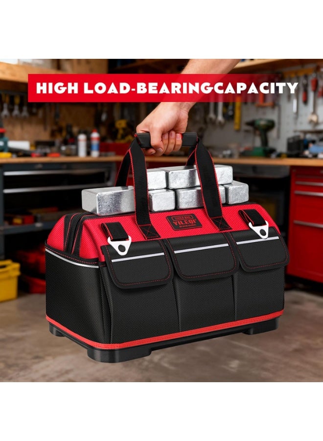 Arabest 14-Inch Small Tool Bag, Heavy-Duty Durable Electrician Tote with Multi-Pockets, Water-Resistant Organizer for Mechanics, DIY Tools & Supplies - Image 2