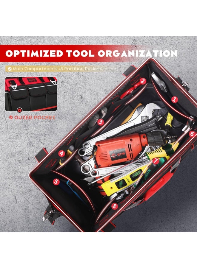 Arabest 14-Inch Small Tool Bag, Heavy-Duty Durable Electrician Tote with Multi-Pockets, Water-Resistant Organizer for Mechanics, DIY Tools & Supplies - Image 4
