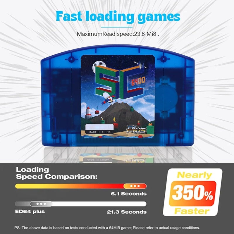 VELATEMOR – بطاقة ألعاب N64 مفتوحة المصدر، تدعم تشغيل الألعاب بسرعة عالية، مع إمكانية الحفظ التلقائي للبيانات، مناسبة لأجهزة N64 وSNES وGB وGBC وSMS وGG وCHF (لون أزرق شفاف). - Image 3