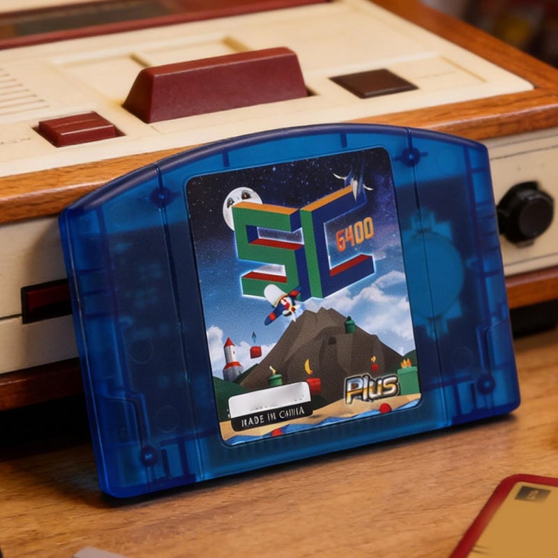 VELATEMOR – بطاقة ألعاب N64 مفتوحة المصدر، تدعم تشغيل الألعاب بسرعة عالية، مع إمكانية الحفظ التلقائي للبيانات، مناسبة لأجهزة N64 وSNES وGB وGBC وSMS وGG وCHF (لون أزرق شفاف). - Image 4