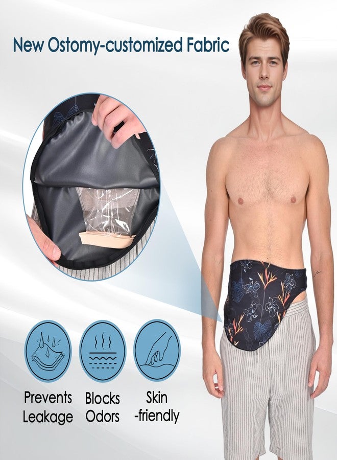 wearwan Ostomy Belt | Leak & Odor Protection | Abdomen Ostomy Bag Covers for Men and Women | Sports and Daily Life | Size XL, Flower - Image 2