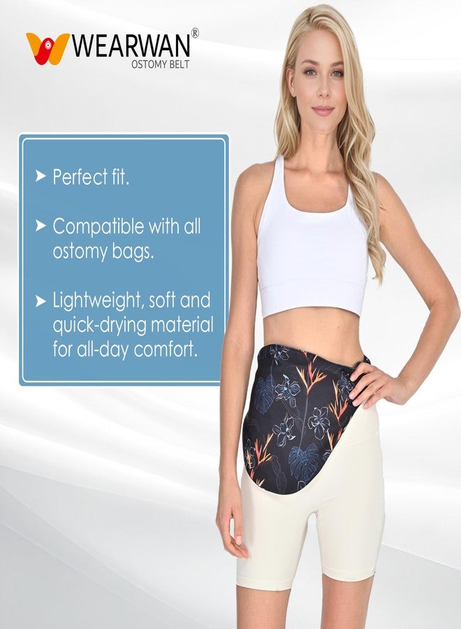 wearwan Ostomy Belt | Leak & Odor Protection | Abdomen Ostomy Bag Covers for Men and Women | Sports and Daily Life | Size XL, Flower - Image 3