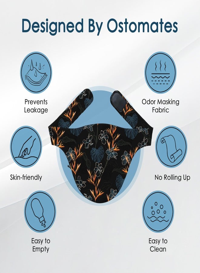wearwan Ostomy Belt | Leak & Odor Protection | Abdomen Ostomy Bag Covers for Men and Women | Sports and Daily Life | Size XL, Flower - Image 5