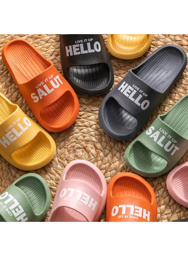 Xggc Men's Slippers, Summer Non-slip, Home Bathroom Shower Soft-soled Comfortable Couple Outdoor Sandals, Yellow, Size 36-37 - Image 4