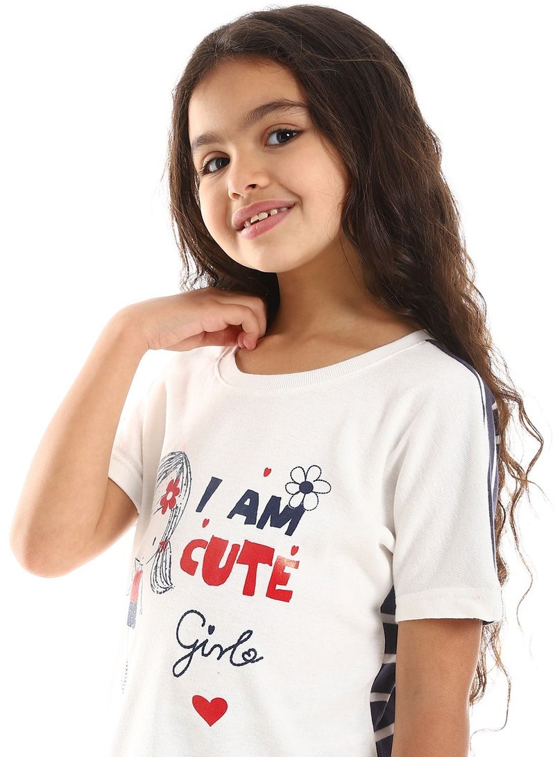 Caesar Printed Top With Pants Pajama Set - Image 3