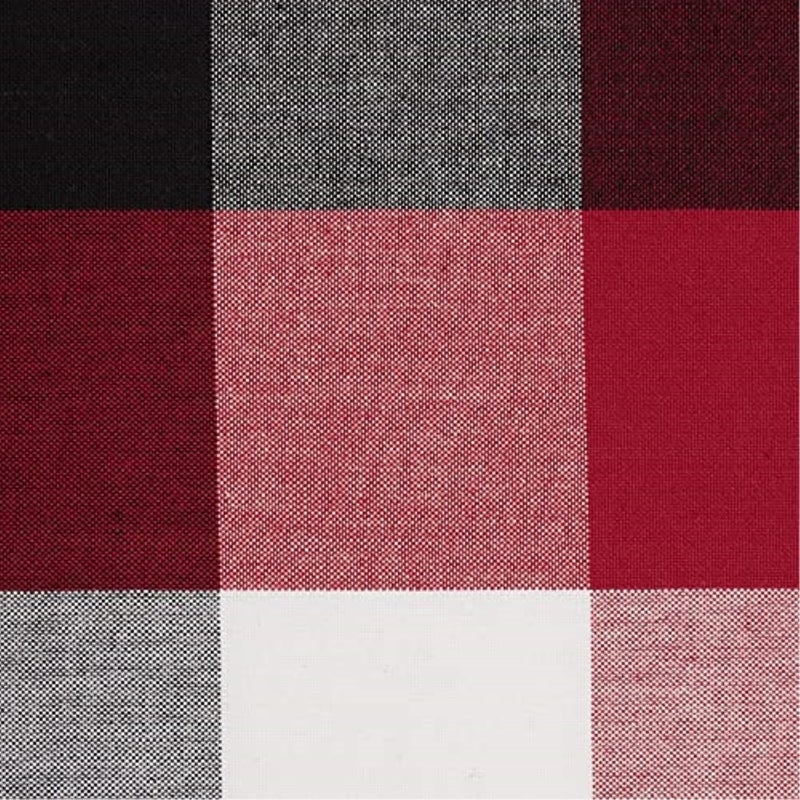 ديزاين إمبورتس DII Cardinal Red Tri Color Check TableCloth 70 Round - Image 2