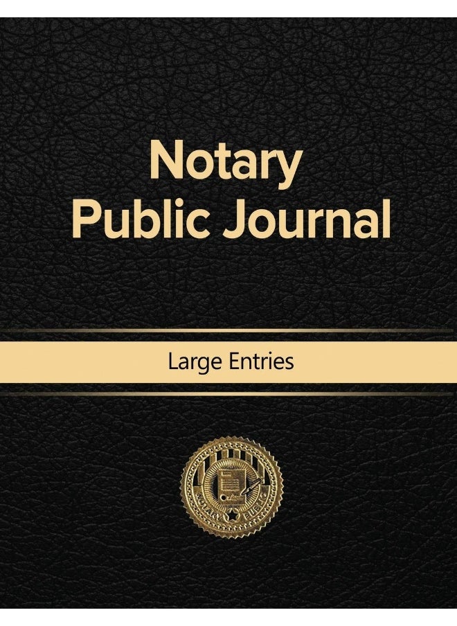 Notary Public Journal Large Entries 