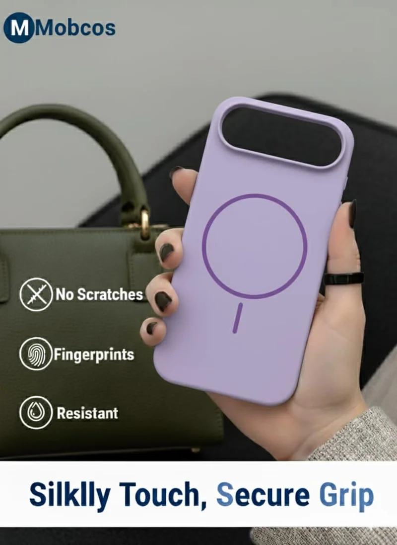 Mobcos Mobcos iPhone 17 Air Purple Mobcos iPhone 17 Air Purple Luxury Magnetic Compatible for iPhone Series – Shockproof, Slim Fit, Soft-Touch Protective Cover with Magnetic Wireless Charging Support  | Best Price UAE
