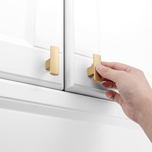 KOOFIZO 10-Pack Cabinet Knob - Brushed Gold Pull Handle (50mm / 2 Inch), K21 Solid Hardware for Kitchen Cupboard Door, Bedroom Dresser Drawer, Bathroom Wardrobe - Image 4
