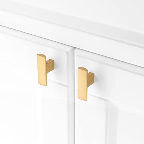KOOFIZO 10-Pack Cabinet Knob - Brushed Gold Pull Handle (50mm / 2 Inch), K21 Solid Hardware for Kitchen Cupboard Door, Bedroom Dresser Drawer, Bathroom Wardrobe - Image 3