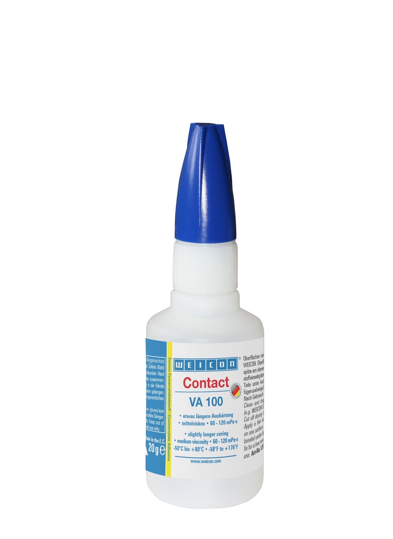 Weicon WEICON Contact VA 100, 20 g, Superglue ,Transparent, Medium Viscosity, Universal cyanoacrylate, All Purpose, Rubber, Plastic, Wood, Glass, DIY 