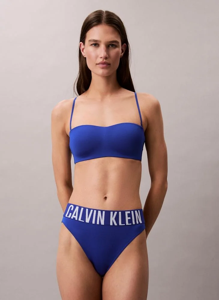 كالفن كلاين بكيني خصر عالي بشعار