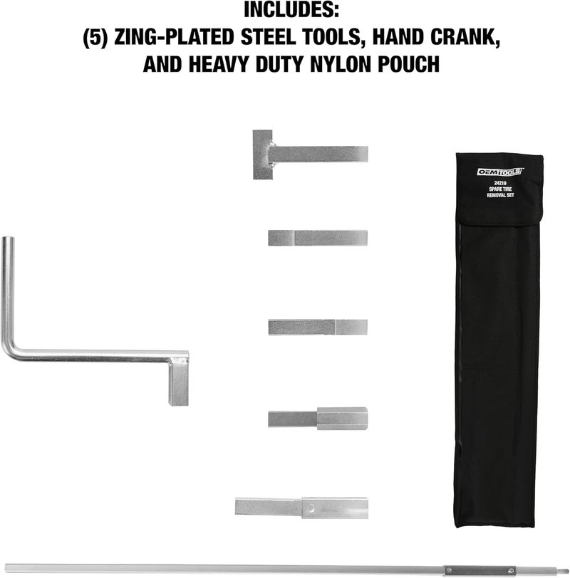 OEMTOOLS Spare Tire Removal Tool Set - Image 2