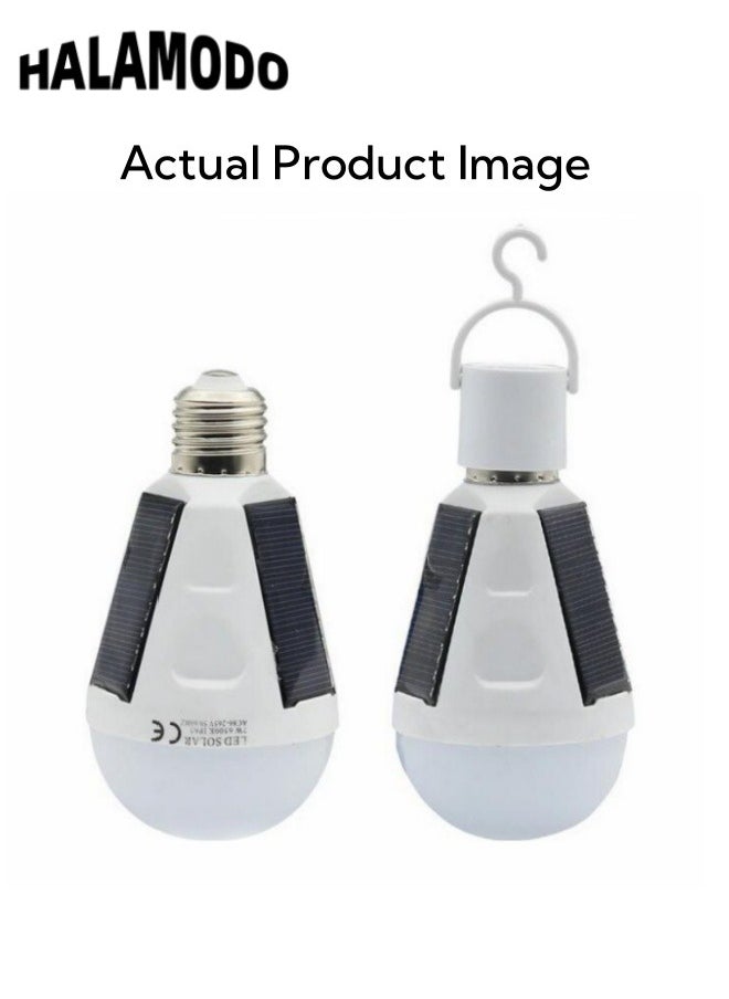 HALAMODO Solar Light Bulbs with Solar Panel & Hook Waterproof  Camping Lamps with Built-in Lithium Batteries for Outdoor Night Emergency Use Bulbs for Home & Chicken Coop & Hiking (7W)  - Image 5