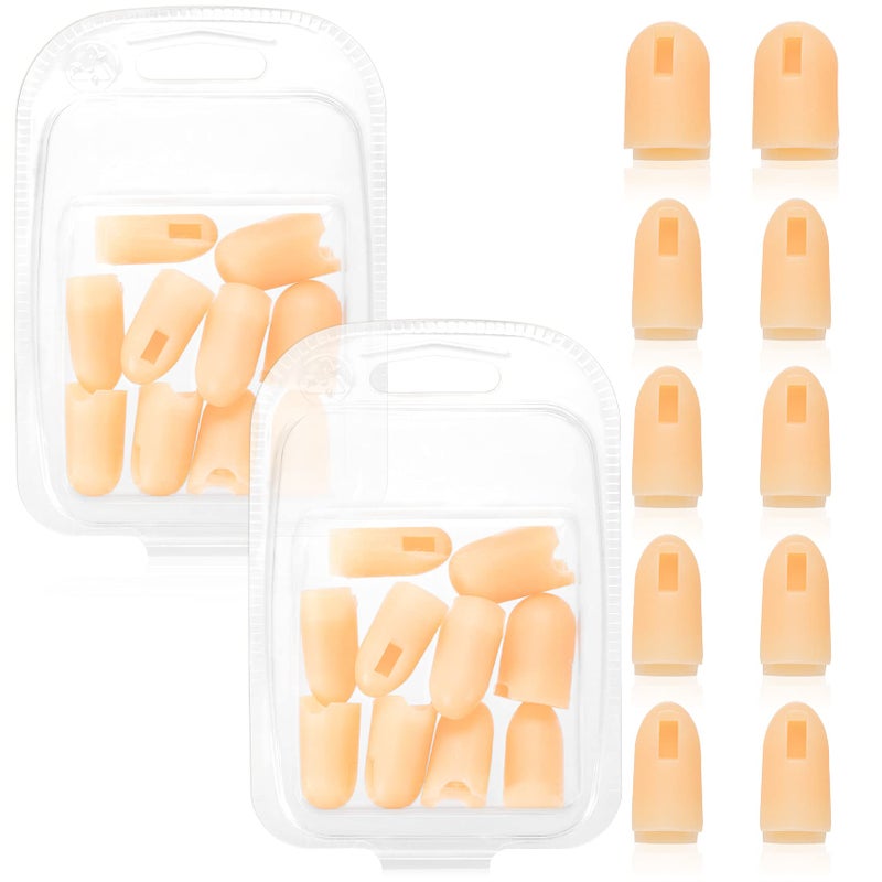 ANCIRS 20 Pack Fake Hand Silicone Finger Cover Fingertip Replacement Accessory for Nail Art Practice